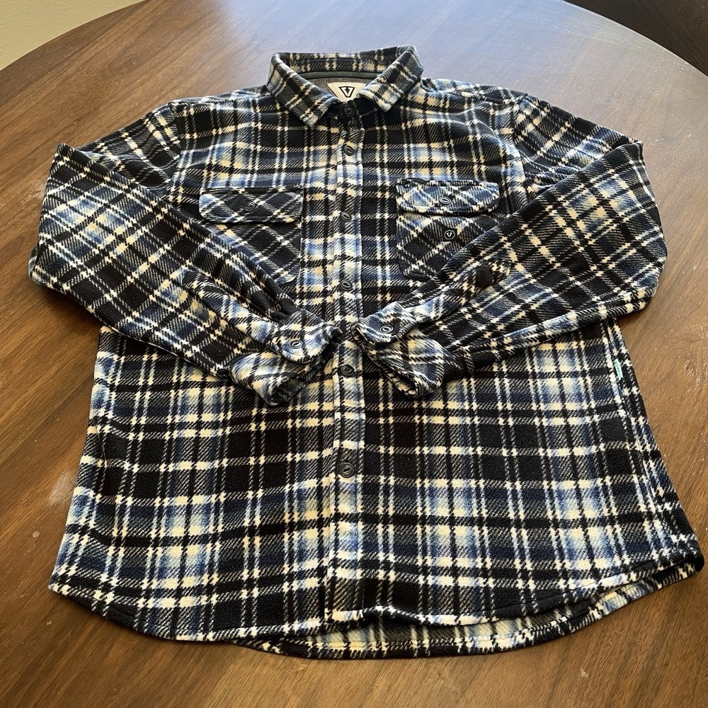 Vissla Men's Eco Zy Plaid Flannel Button-Up Shirt XL Long Sleeve reg $79.99 - Picture 2 of 12
